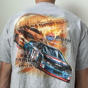 Vintage 2000s Bristol Motorspeed Nascar AOP Graphic T-Shirt